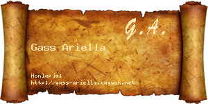 Gass Ariella névjegykártya